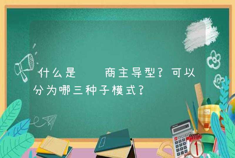 什么是运营商主导型?可以分为哪三种子模式?